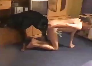 Intense bestiality with a horny dude