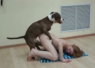 Dancing teen and her amazing dog fucker