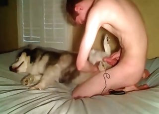 Horny fellow wants to have sexy fun with his cute dog