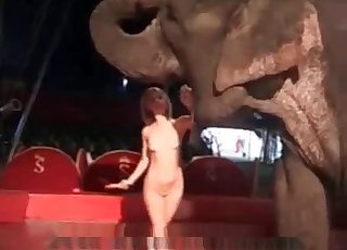 This slut wants to be banged by this great elephant