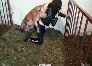 Real pig wants to fuck her tight cunt