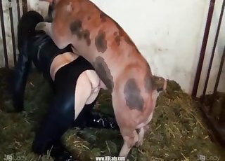 Real pig wants to fuck her tight cunt