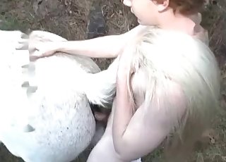 White pony enjoying ruthless sex