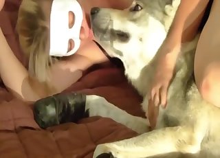 Submissive babe likes dog play bestiality XXX