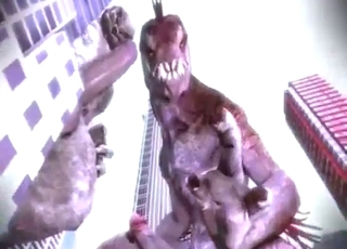 Kaiju sex as a genre of hot bestiality porn