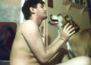 Small cock dog is going to get off with a bottom