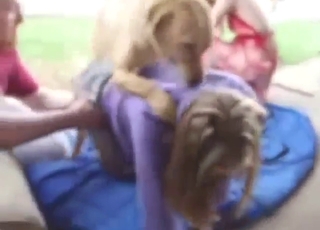 Zoophile wife is going to get fucked on all fours