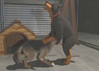 Wild streak with a bunch of dogs fucking hard