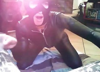 Slut wears a bodysuit and wants to bang her doggie