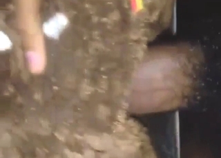 Dude's hairy boner shows no mercy for that toy