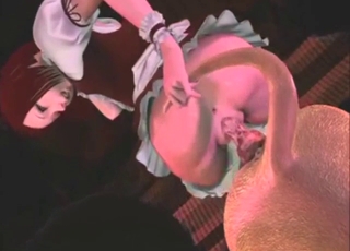Bestiality sex animation with a hot bitch cumming