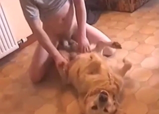 Brown beast dicked into the floor by a hot dude