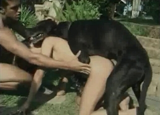 Big doggy fucked an innocent woman
