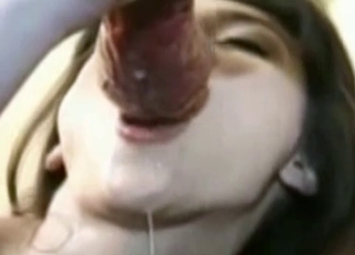 Crazy girl received a good doggy cumshot