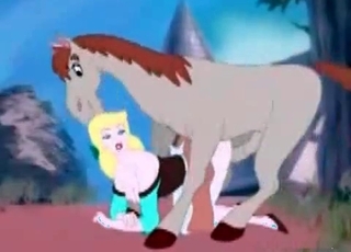 Sexy as hell princess is enjoying nasty bestiality XXX