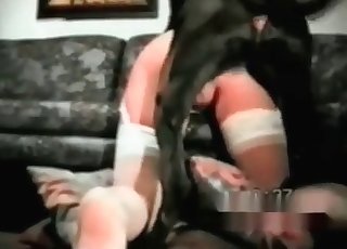 Black doggy knows how to please her tight cunt