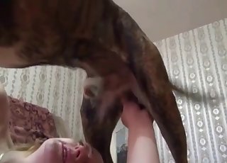 Russian zoo slut luvs her dog