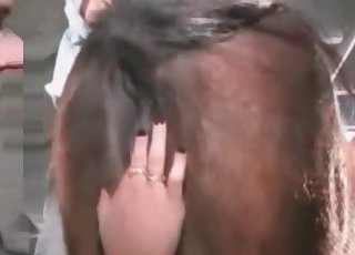 Sultry ass job for a stallion