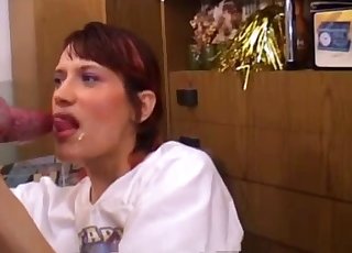 Redhead with purple makeup is a zoophile